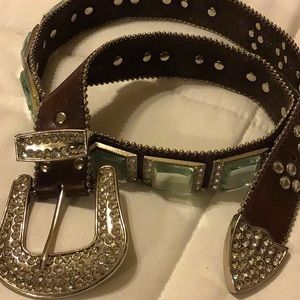 Leather Rhinestone Belt🌟